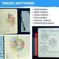 Ultimate Productivity Stencils & Stickers - X20 Sheets of Planner Stickers, X6 Stencils - Calendars, to Do Lists, Habit Trackers, Goals -