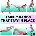 Fabric Resistance Bands for Women & Men – 4 Durable Exercise Bands for Working Out, Non-Slip & Non-Pinching Workout Bands – Multiple Resistance