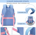 Water Resistant Backpack for Teen Girls Boys Students, Casual Multi Pockets Daypack with 15.6 inch Laptop pocket for Travel School College (Grey