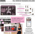 Arena Strength Fabric Booty Bands - Fabric Exercise Bands for Legs and Butt | Fabric Resistance Bands | Hip Resistance Bands with Workout Guide