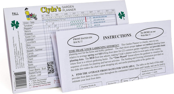 Clyde'S Garden Planner - Vegetable Planting Slide Chart, 2023, 5" X 8.5", Green Cardstock