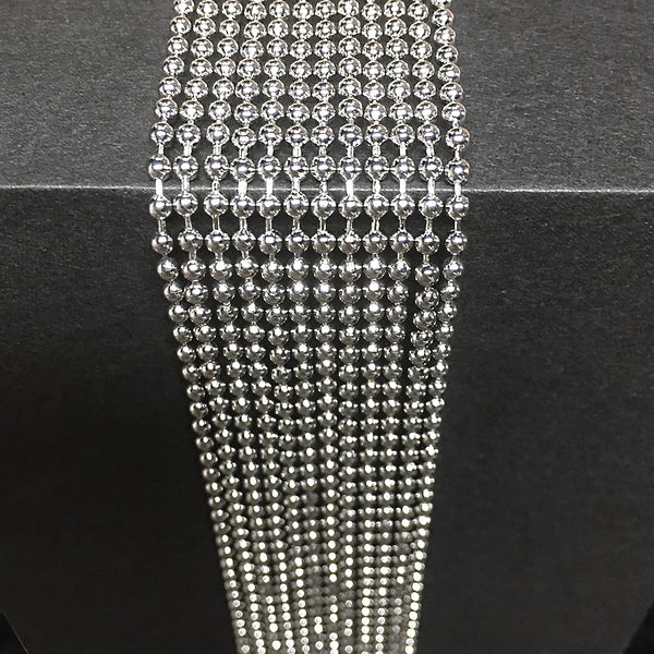 50-Pack Dog Tag Chain Ball Chain Necklace Bulk, Beaded Necklace Chains for Jewelry Making DIY Crafts, Military Blank Dog Tag Necklace for Men,