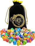 CiaraQ Polyhedral Dice Set - DND Role Playing Dice | Acrylic RPG Dice for Dungeons and Dragons MTG Table Games, Mixed colors, 140pcs Mixed Colors 140