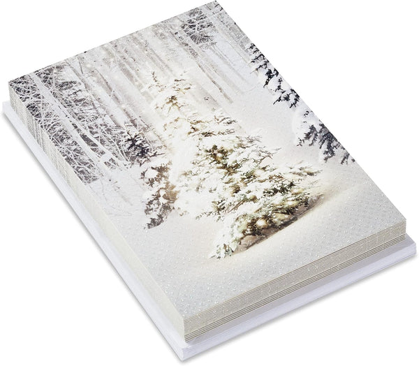 Hallmark Boxed Christmas Cards, Snowy Glowy Tree (16 Cards and Envelopes)