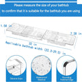 Expandable Bathtub Tray,Clear Plastic Anti-Slip Bath Tub Shelf Caddy Tray,Luxury Bathtub & Bathroom Accessories for Relaxing Spa,Suitable for