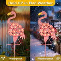 Homeimpro Garden Solar Lights Flamingo Yard Decor Gifts for Women Outdoor Decorations Stake Lights, Waterproof Warm White 27 LED for Lawn,Patio,
