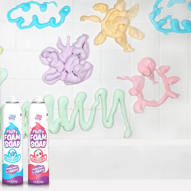 Tub Works® Fluffy Foam Soap, Variety 6 Pack | Shape, Mold & Create Bath Art with