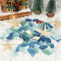 Jetec Sea Glass for Crafts Seaglass Pieces Decor Flat Frosted Sea Glass Vase Filler Crushed for Beach Wedding Party Decor Home Aquarium DIY Art