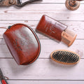 Beard Brush and Comb set for Men | Travel Bag Kit, Includes 1 Wooden Beard Comb & 1 Soft Beard Brush beard comb and brush