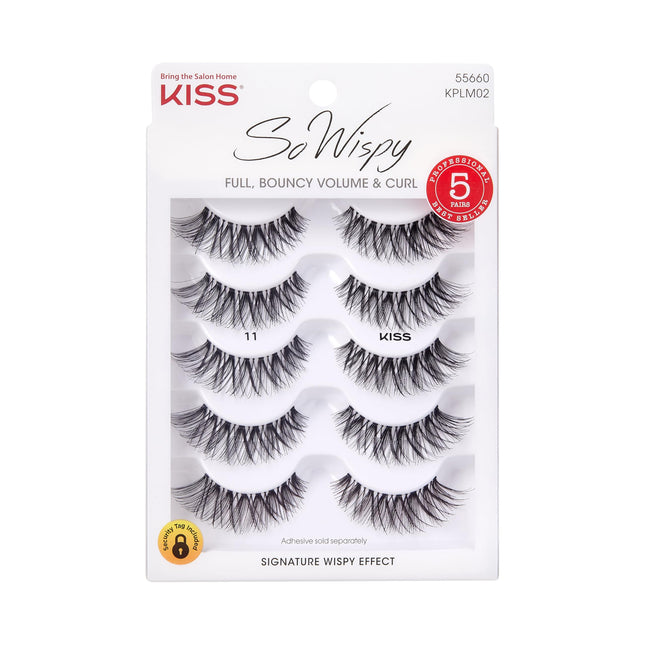 KISS so Wispy False Eyelashes Multipack 1, Full Bouncy Volume & Curl, Signature 