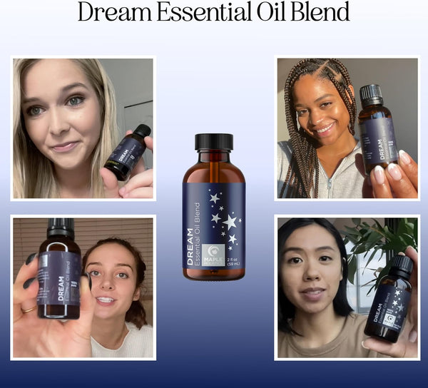Sleep Essential Oil Blend for Diffuser - Dream Essential Oils for Diffusers Aromatherapy and Relaxation with Clary Sage Ylang-Ylang Roman