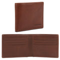 Mens Slim Leather Bifold Wallet | RFID Blocking, 8 Credit Card Slots, 2 Sections for Bills & 2 Additional Slots Gift for Him (Choco)