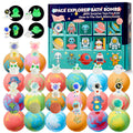 20 Pack Galaxy Bath Bombs for Kids with Space Explorer Toys, Cosmic Adventure Kids Bath Bombs with Astronauts, Rockets, Planets & Glow-In-The-Dark
