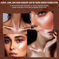 Highlighter Powder Palette, Makeup Palette Facial Bronzers Illuminator Palette Highlighter Baked Waterproof Long Lasting Brilliant Lighten Skin
