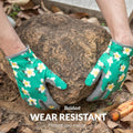 Baidast Gardening Gloves for Women, Breathable Leather Garden Gloves with Grip, Thorn Proof Work Gloves Women(medium)-green+yellow Medium (Pack of 1)