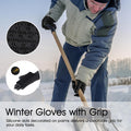 COOLJOB Warm Fleece Knit Winter Gloves for Men Women, Touch Screen Fingers, Non-slip Silicone Grip and Elastic Cuff X-Large (Pack of 1) Dark Gray