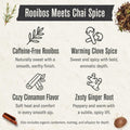 Numi Organic Rooibos Chai Tea, 18 Tea Bags, Red Tea with Cinnamon, Allspice & Ginger, Caffeine Free (Packaging May Vary)
