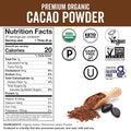 Organic Cacao Powder, Unsweetened, 8 oz (227 g) – Rich Dark Chocolate Flavor, Perfect for Baking, Smoothies & Hot Chocolate – Vegan, Keto, Paleo,
