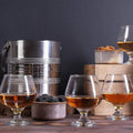 Juvale Cocktail Glasses - 13 Oz Clear Modern Short Stem, 4 Count, Lead-Free Crystal - Brandy Glasses & Cognac Balloon Snifters for Bourbon
