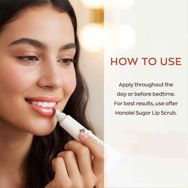 Hanalei Kukui Oil Lip Treatment – Natural Nude, Overnight Balm 15g | Kukui Oil, Shea Butter & Grapeseed Oil, Intensive Overnight Moisturizer,