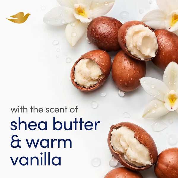 Dove Beauty Bar Soap 6 Bars Shea Butter, for Nourished, Radiant Skin, Enriches Skin 3.75 oz 3.75 Ounce (Pack of 6) Vanilla