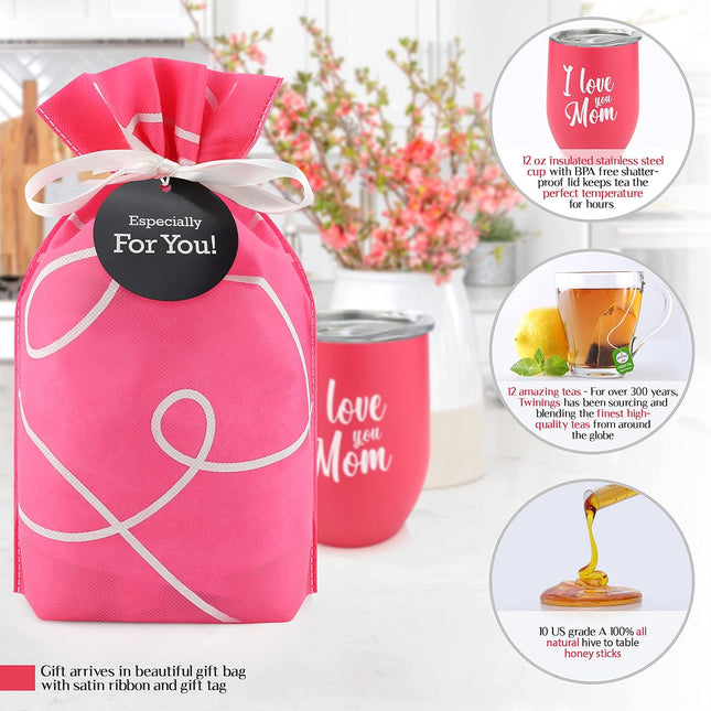 Gifts for Mom - Tea Lovers Gift Basket, Set Includes Temperature Retention Cup 1