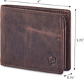Wallet for Men Slim RFID Blocking Leather Bifold Minimalist 2 ID Windows Gift Box Carteras Para Hombres (CRAZY HORSE, COGNAC) COGNAC CRAZY HORSE