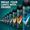 Degree Men Antiperspirant Deodorant Dry Spray Cool Rush 3 count Deodorant for Men With MotionSense Technology 3.8 oz Fresh 3.8 Ounce (Pack of 3)