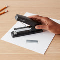 Amazon Basics Office Stapler with 1000 Staples, 25 Sheet Capacity, Non-Slip, Black, Home Office 1-Pack Stapler and 1000 Staples