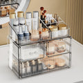 ZHIAI Stackable Cosmetic Organizer, Acrylic Cosmetic Organizer for Dresser, Vanity, Kitchen Cabinet, Bathroom, Under Sink, Home Organization and