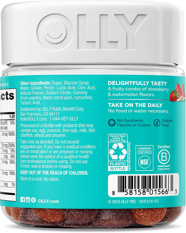 OLLY Teen Girl Multi Gummy, Healthy Skin and Immune Support*- 70 Count 70 Count (Pack of 1)