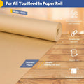 Vanhench Brown Wrapping Paper, Craft Kraft Paper 17.5"X 1200"(100') for Gift Wrapping Bulletin Board Arts & Crafts, Bouquet Flower Table Covering