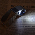 40X Full Metal Illuminated Jewelry Loop Magnifier, XYK Pocket Folding Magnifying Glass Jewelers Eye Loupe with LED(LED Currency Detecting/Jewelry