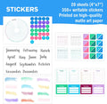 Ultimate Productivity Stencils & Stickers - X20 Sheets of Planner Stickers, X6 Stencils - Calendars, to Do Lists, Habit Trackers, Goals -