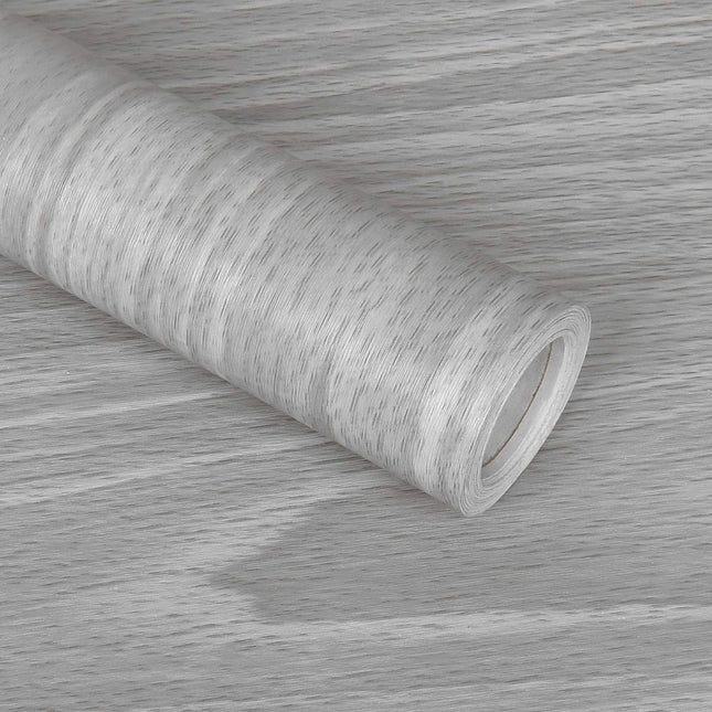 Gray Wood Contact Paper 17.71 X 118 Inch Wood Grain Texture Peel and Stick Wallp