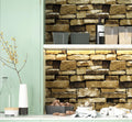 Rock Peel and Stick Wallpaper - Self-Adhesive & Removable Wallpaper Stone Decorations Contact Paper 17.7"x118" 3D Stone Textured Vinyl for