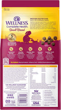 Wellness Complete Health Puppy Dry Dog Food, Small Breed, Wholesome Grains, Natural, Chicken, Oatmeal, & Salmon Recipe, (4-Pound Bag)