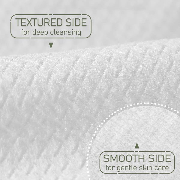 THICKER Dry Wipes 50 Count Disposable Face Towels 10X12" | Ultra Soft for Sensitive Skin & Babies, Travel, Makeup Removal