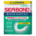 Sea Bond Secure Denture Adhesive Seals, Fresh Mint Lowers, Zinc-Free, All-Day-Hold, Mess-Free, 30 Count (Pack of 1) 30 Count (Pack of 1) Lowers