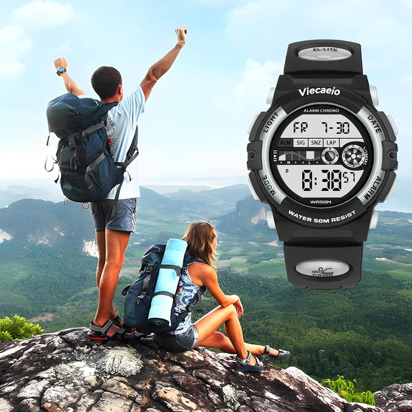 Kids Digital Watch for Boys Girls, Waterproof LED Colorful Lights Sports Watch Suitable for 5-17 Years Old Teenagers (With Gift Box)