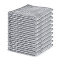 Aidoclip Non-Scratch Steel Wool Dishcloths - 50 Pack Gray Kitchen Scrubbers | Durable Pads Handle Wet or Dry Scrubbing on Dishes, Sinks and