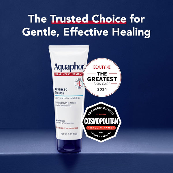 Aquaphor Healing Ointment Advanced Therapy Skin Protectant, Dry Skin Body Moisturizer, 7 Oz Tube 7 Ounce (Pack of 1)