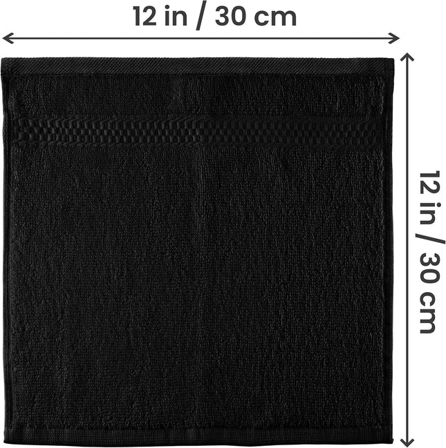 Utopia Towels 12 Pack Premium Wash Cloths Set, 12 by 12 Inches, 100% Cotton Ring Spun, Highly Absorbent and Soft Feel Es