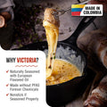 Victoria Cast Iron Saucepan, Cast Iron Melting Pot, Made in Colombia, 2QT 2 Quarts