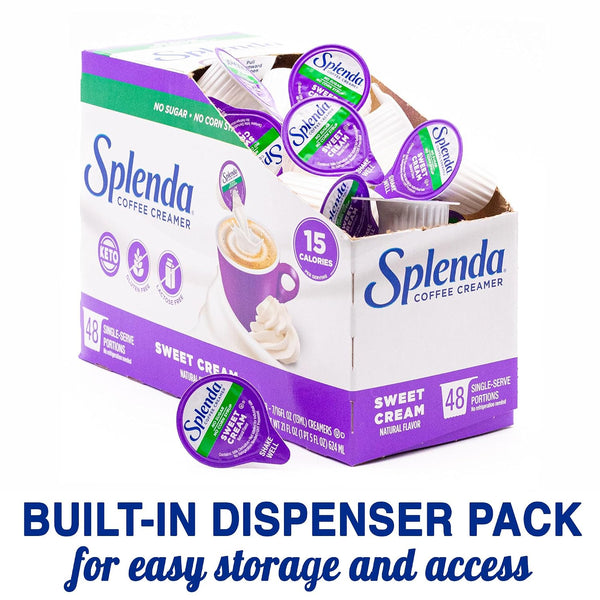SPLENDA Coffee Creamer Cups, Sugar Free Sweet Cream, 48 Count | Single Serve Sweet Cream 48 Count
