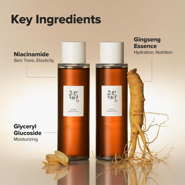 Beauty of Joseon Ginseng Essence Water Hydrating Face Toner for Dry, Dull Skin. Korean Moisturizing Skin Care for Men and Women 150ml, 5.07 fl.oz.