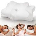 Cozyplayer True Cooling Cervical Neck Pillow for Pain Relief, Ergonomic Side Sleeper Pillow for Neck Support, Odorless Orthopedic Contour Memory