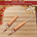 Leonyo 2 Pack Pigtail Food Flipper, 12 Inch Meat Hook Flippers Turners with Stainless Steel Shafts, Substitutes of Grill Tongs, Spatulas, Forks