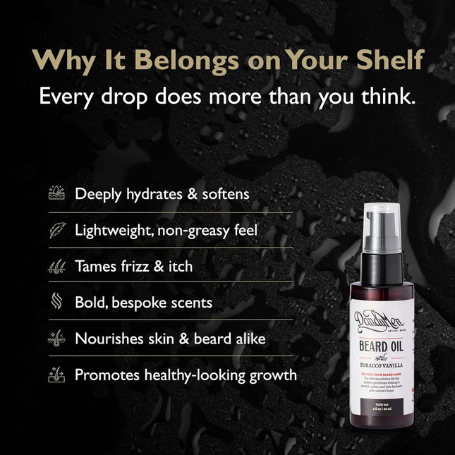 Beard Oil | Hydrating and Conditioning Formula with Sweet Almond & Argan Oils | 