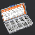 HELIFOUNER 500 Pieces M3 x 6mm /8mm /10mm /12mm /16mm /20mm, Hex Button Head Cap Metric Screws Bolts Washers Nuts Kit, 304 Stainless Steel